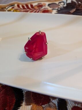 Kendra Scott Red Megan Statement Ring - Size 8